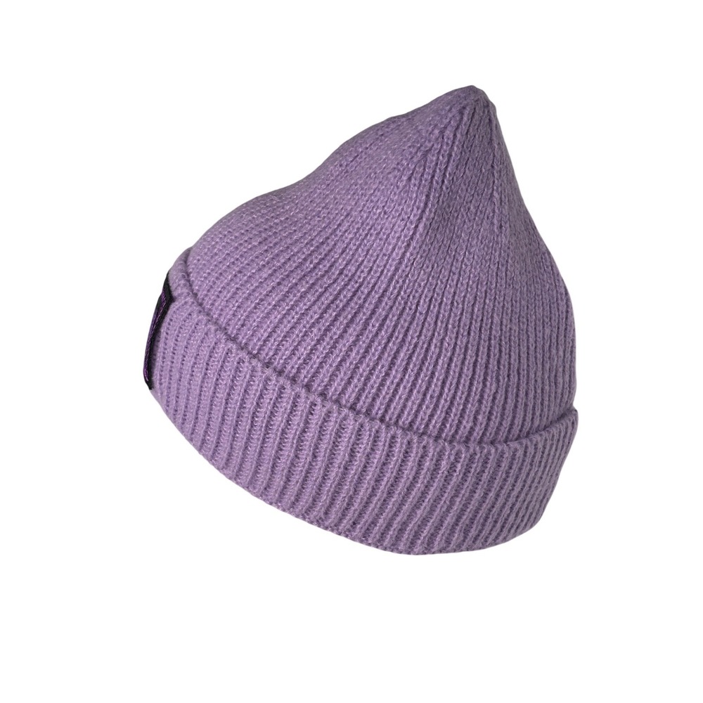 Unisex Knit Cap Beanie Double Layer Winter Hat Lavender Purple NEW‎ - Picture 2 of 4